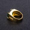 8ba41101b5c77dc0 HOYON Popular Emerald Men's Jewelry Retro Style Square Ethnic Rings 14k Gold Color Open Green Diamond Ring for Gift box