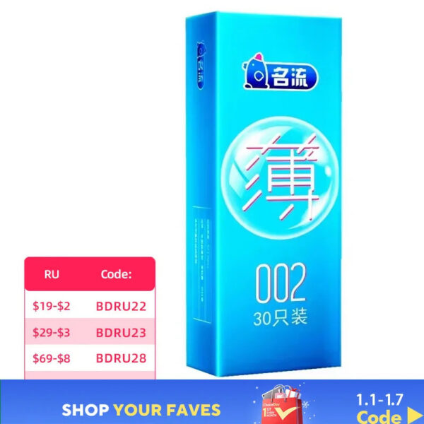 30pcs MingLiu Super Ultra Thin Condoms Intimate Condone Good Sex Products Natural Rubber Latex Penis Sleeve long-lasting For Men