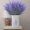 8bb1702cb22334c0 Ouddy Decor 24 Bundles Artificial Lavender Flowers Fake Plastic Purple Flowers Outside UV Resistant for Home Wedding Kitchen Garden Patio Window Box Centerpieces Indoor Outdoor Decor (Gray Purple)