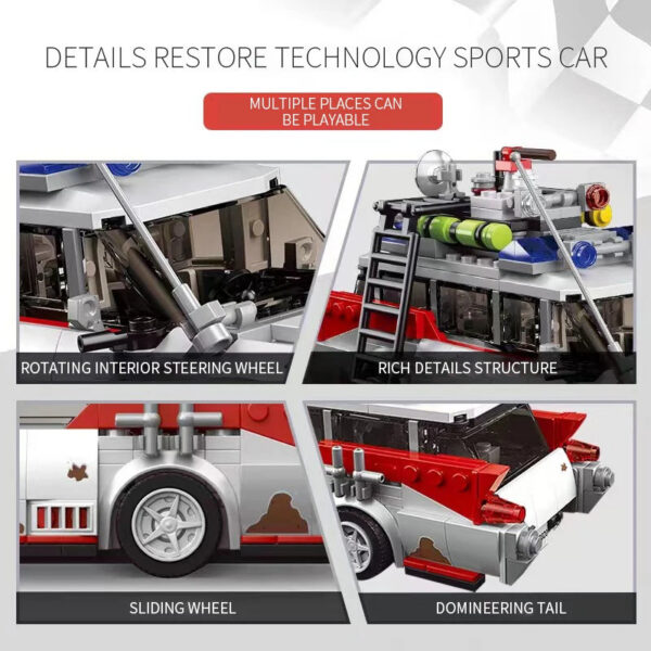 8bc3e5fdb9031c8c Technology model MOC mini ghost movie assembly building blocks DIY toys children's giftsTechnology car m