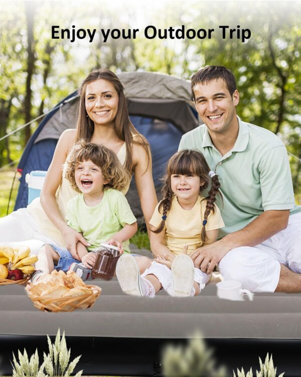 MIROZO Truck Air Mattress Bed for 6-6.5FT Full Size Short Car Beds, Inflatable Air Mattress with Air Pump for Outdoor Camping,Tent,Truck(Grey)