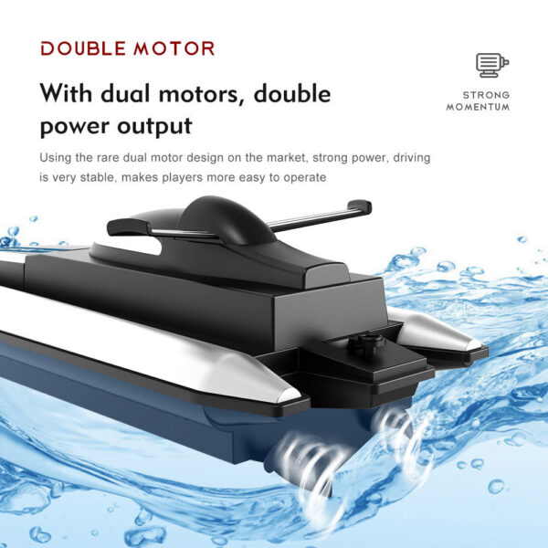 2.4G LSRC-B8 RC High Speed Racing Boat Waterproof Rechargeable Model Electric Radio Remote Control Speedboat Toys for boys 14Y+