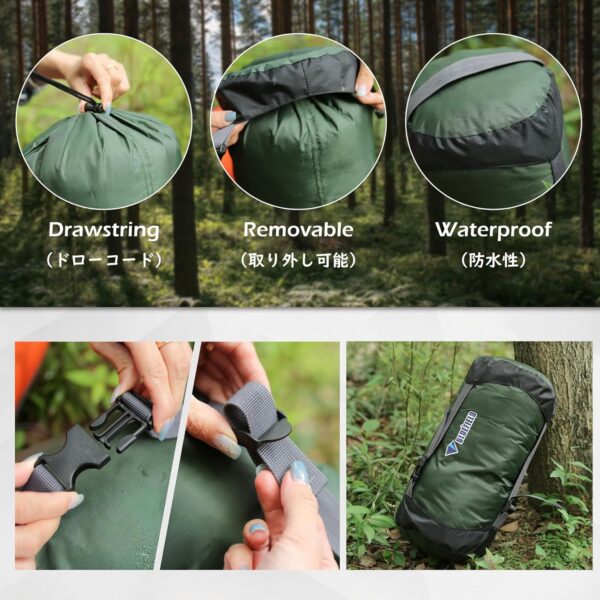 8bcedcf20f131db3 TRIWONDER Compression Sack Nylon Compression Stuff Sack Compression Stuff Sack Sleeping Bag Stuff Sack Ditty Bags with Dust Flap for Backpacking, Hiking, Camping, Traveling