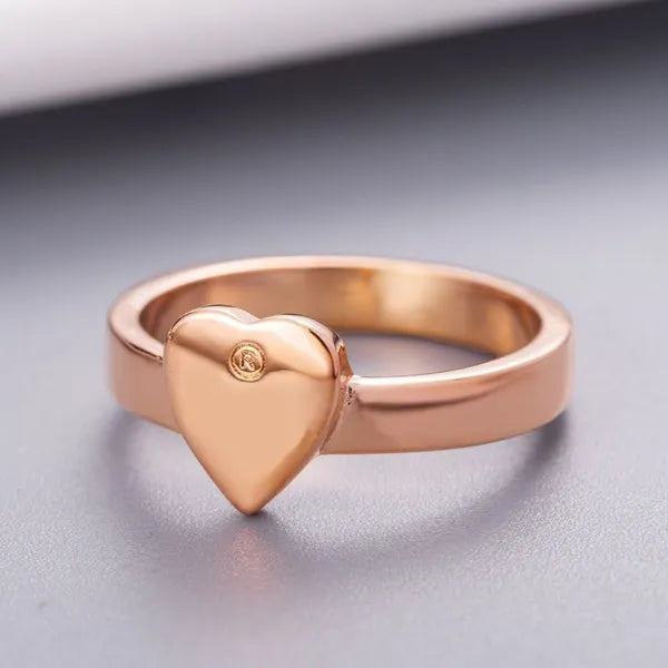 Luxuries love hearts designer for women simple engagements wedding ring band letters bague homme plated gold rings accessories gift hip hop E23