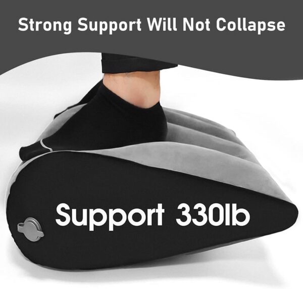 Inflatable Wedge Pillow Camping Cushions – Portable Folding Body Positioners Lightweight Wedge Pillow,Cushion for Yoga,Sleeping,Travel,Reading Lumbar Cushion for Back Pain and Pressure Relief