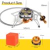 8bd715bb01b7a9eb SWAWIS 3500W/6800W Windschutz Campingkocher Piezozündung Faltbarer Gaskocher Gasbrenner Camping Stove mit Adapter, Camping Kocher für Hiking Camping Picknick Trekking Outdoor Wandern