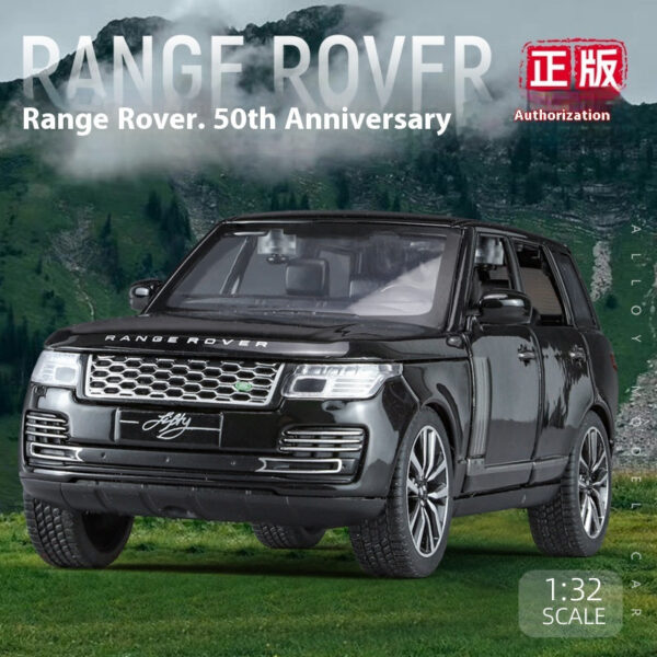1:32 Land Range Rover 50th Anniversary Off Road SUV Vehicle Alloy Diecast Car Model Computer Desktop Decoration Gift Boys