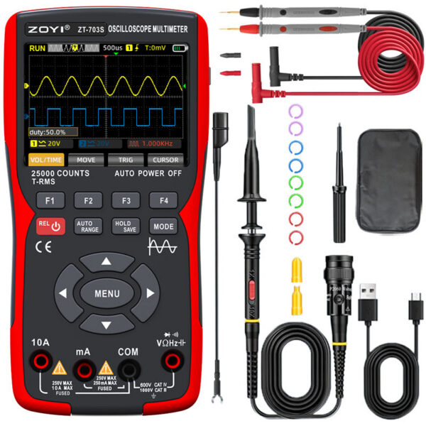 Multi-instrument dual-channel oscilloscope ZT-703S multi-function multimeter signal generator three-in-one high precision