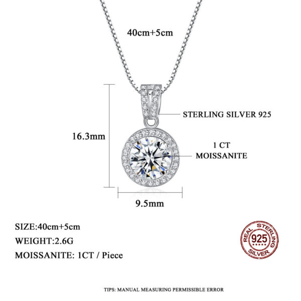 8bf308097a35470d SP-LAM Moissanite Diamond Pendant Necklaces For Women Sterling Sier Chain Trending Iced Bling Wedding Jewelry