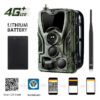 8bf54c1b2ee2e5ae APP Trail Camera Clould Service 4G Hunting Cameras HC801PlusLI With 5000Mah Recharger Battery 30MP 2K Night Vision Photo Traps
