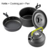 Cooking set Camping Cookware Travel Tableware Outdoor Picnic Set Teapot For 2-3 Peaple Non-stick pots assorted sets