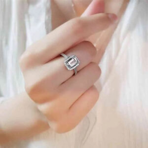 8c223f0154d9f7c3 Emerald Cut 2ct Diamond Cz Ring Sterling Sier Promise Engagement Wedding Band Rings for Women Gemstones Party Jewelry Gift