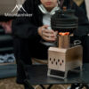 8c32ec852569f97c MOUNTAINHIKER Portable Firewood Square Stove Stainless Steel Outdoor Fire Heater Stove Picnic Hiking Camping Wood Burner Stove