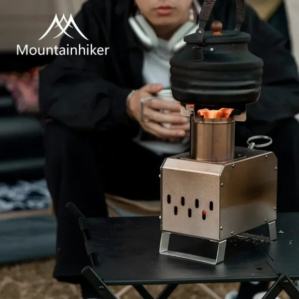 8c32ec852569f97c MOUNTAINHIKER Portable Firewood Square Stove Stainless Steel Outdoor Fire Heater Stove Picnic Hiking Camping Wood Burner Stove