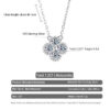 1.2CT Lucky Grass Moissanite Necklace for Women Fine Jewelry 925 Sterling Silver Diamond Pendants Necklaces Valentine's Day Gift