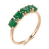 8c50f45072c7c42a 100% rose Gold Ring for Women Natural emerald gemstone Jewelry De Bizuteria Anillos Mujer Gemstone gold Rings Box