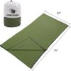 Fleece Sleeping Bag Liner, 75" Long Zipper Microfiber Fleece Travel Single Sleeping Bag Camping Blanket, Indoor Outdoor Blanket for Adults & Children