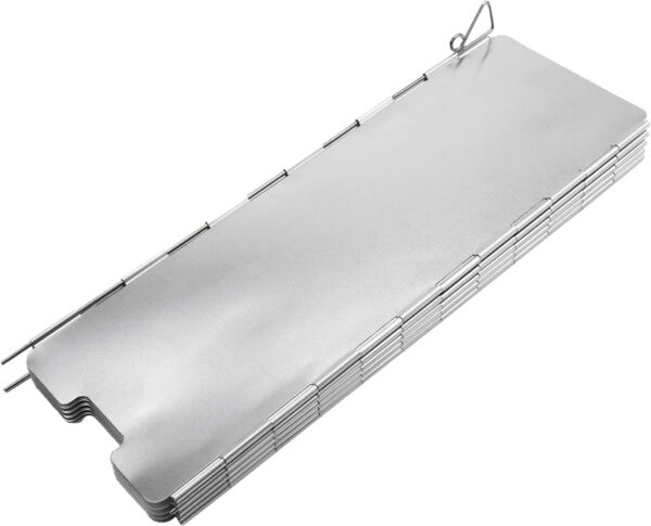 8c5c71cf57c6db49 Semetall Camping Stove Windscreen 10 Plates Folding Outdoor Stove Windscreen Aluminum Camping Stove Windshield with Carrying bag-1Pack(3.3"W*9.5"L)