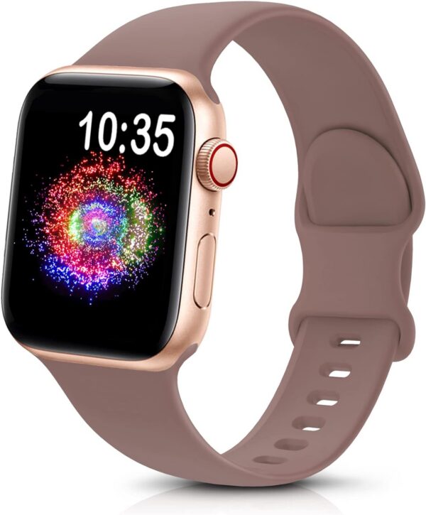 8c6cf98e24fd1ad2 TreasureMax Sport Band Compatible with Apple Watch Bands 38mm 40mm 41mm 42mm 44mm 45mm 49mm,Soft Silicone Strap Compatible for Apple Watch Series 9 Ultra 8 7 6 5 4 3 2 1 SE Men Women Grey 38/40/41MM