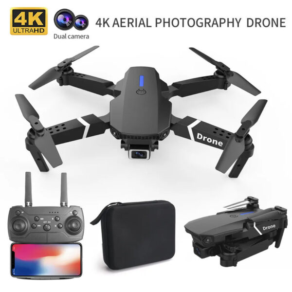 8c7633c9b14ed927 Professional Drone E88 4k wide-angle HD camera WiFi fpv height Hold Foldable RC quadrotor helicopter Camera-free children's toys