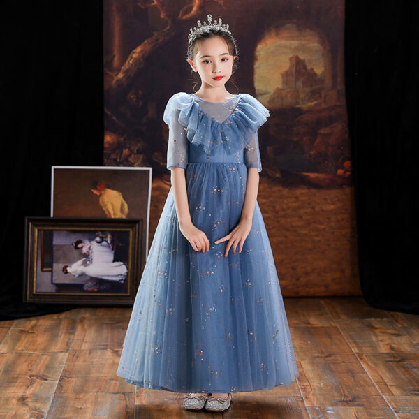 Kids for Girls Costumes Wedding Birthday New Year Party Evening Elegant Princess Summer Children’s Dress 4-12 Yrs K103