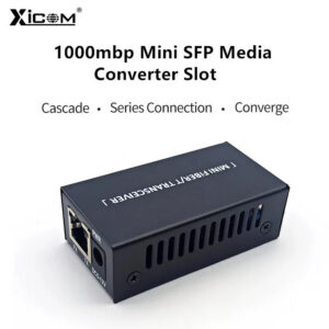 8c82c294a55c91fb Gigabit Mini Media Converter Slot SFP Transceiver Module 100/1000M 1 SFP Slot 1 RJ45 Single Mode Ethernet SFP Fiber Switch