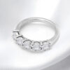 Smyoue White Gold D Color 4mm Moissanite Ring for Women 1.5CT Stone Match Diamond Wedding Band Bride S Sterling Sier GRA