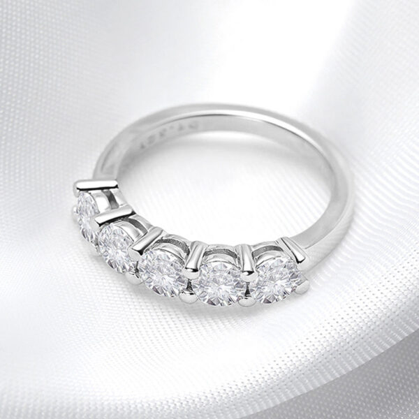 Smyoue White Gold D Color 4mm Moissanite Ring for Women 1.5CT Stone Match Diamond Wedding Band Bride S Sterling Sier GRA