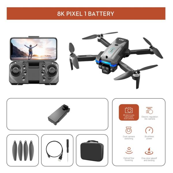 8c99fe56681920dc S8S GPS Drone 5G Wifi 8K HD Dual ESC Camera Optical Flow 360° Obstacle Avoidance Brushless Motor RC Foldable Quadcopter 9000M