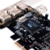 PCIe x1 DV Camera Audio HD Video Capture IEEE Firewire 1394 3x 6Pin+1x Adapter Card with 6Pin to 4Pin Cable 800Mbps