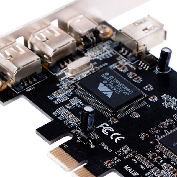 PCIe x1 DV Camera Audio HD Video Capture IEEE Firewire 1394 3x 6Pin+1x Adapter Card with 6Pin to 4Pin Cable 800Mbps