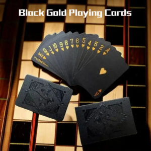 Color Black Gold Playing Card Group Waterproof Poker Suit Magic Dmagic Package Board Game Gift Collection