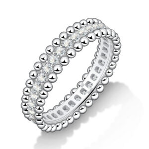 8cd5cbca642f4312 Full Moissanite Ring Dating Couple Promise Rings Sterling Sier D Color VVS1 Diamond Wedding Bands for Women Fine Jewelry