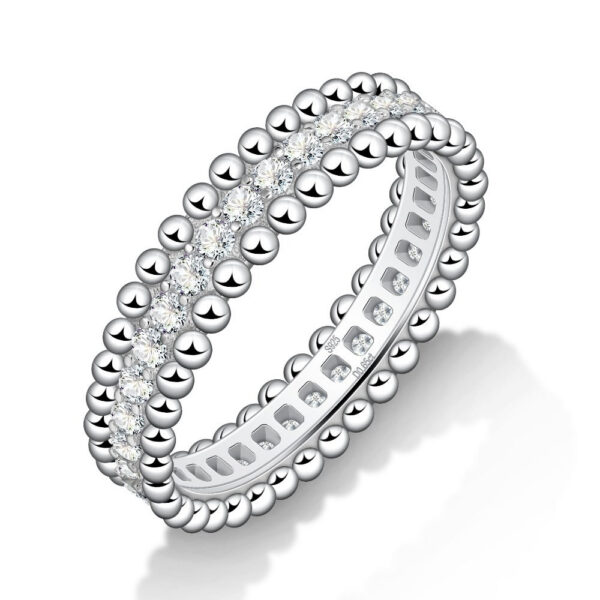 8cd5cbca642f4312 Full Moissanite Ring Dating Couple Promise Rings Sterling Sier D Color VVS1 Diamond Wedding Bands for Women Fine Jewelry