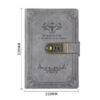 8cf7faada3c4ebef A5 200 Pages Retro Password Book with Lock Diary Thickened Creative Hand Ledger Student Notepad Stationery Notebook Binder