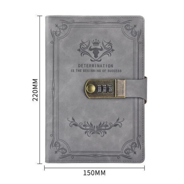 8cf7faada3c4ebef A5 200 Pages Retro Password Book with Lock Diary Thickened Creative Hand Ledger Student Notepad Stationery Notebook Binder
