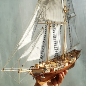 8cfa3084ac9de1b9 New Version Scale 1/96 Classics Ancient Ship wood Model Building Kits Harvey 1847 Wooden Sailboat DIY Home Decorations