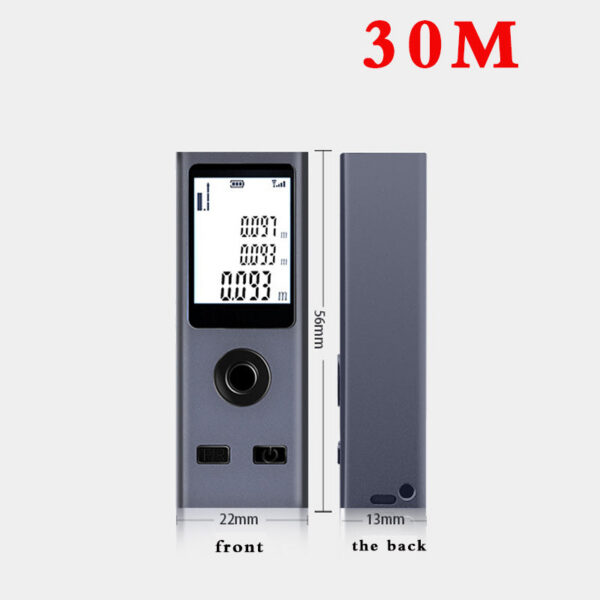 Mini Lntelligent Hand-held Laser Rangefinder USB Charge Aluminum Alloy Fuselage Measuring Distance: 30m/40m/50m