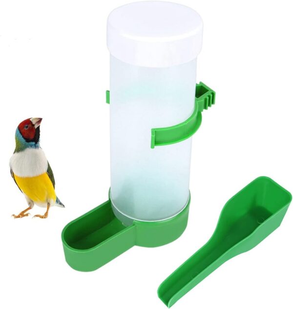 8cfd13e7cfdb2e78 2Pcs Automatic Bird Feeder Bird Waterer & Feeder Parakeet Hanging Food Dispenser Bird Cage Accessories for Parrots Budgie, Cockatiel, Lovebirds (150 ml / 5.1 oz)