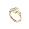 8d085f963eb87b45 Designer for women diamond mens double T open love wedding gold ring popular fashion classic high quality jewelry blue box