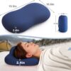 Camping Pillow for Sleeping, Memory Foam Travel Pillow, Cooling Small Pillow for Camp,Backpacking,Trip,Breathable & Waterproof Cover (1, Blue)
