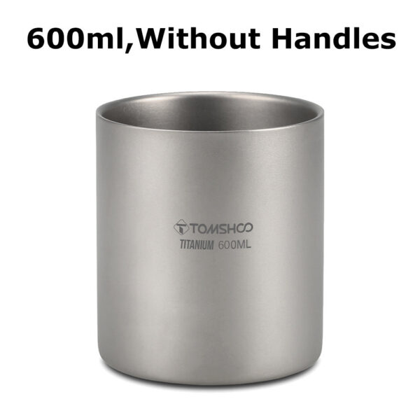 8d1ad42ec224f880 Tomshoo 220/350/450/600ml Double Layer Titanium Water Cup Coffee Tea Mug for Home Outdoor Camping Hiking Backpacking Picnic