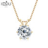8d1c0c0b72b93f68 IOGOU 1 Carat D Color Diamond Pendant Real Sterling Sier Simulated Engagement Moissanite Necklace Gift