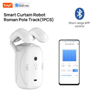 8d3562b600770b25 1PCS Tuya Smart Curtain Robot, Roman Rod Track, APP Control,Single/Double (Works With Tuya Gateway For Remote Control)