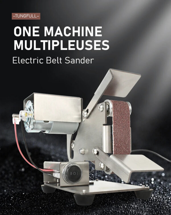TUNGFULL Mini Belt Grinding Machine Tool Sharpening Machine Sanding Grinding Electric Sander Home Diy Polisher Machine
