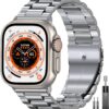 8d429559986eea5f EPULY Compatible with Apple Watch Band 42mm 44mm 45mm 38mm 40mm 41mm, Business Stainless Steel Metal Wristband for iWatch SE & Series 7 6 5 4 3 2 1 for Men Women (Silver, 41mm 40mm 38mm)
