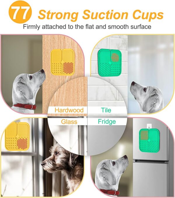 LUKITO Licking Mat for Dogs and Cats, Premium Lick Mats with Suction Cups for Dog Anxiety Relief, Cat Lick Pad for Boredom Reducer, Dog Treat Mat Perfect for Bathing Grooming