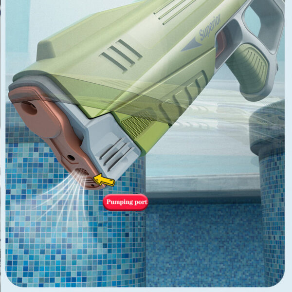 43cm Full Electric Automatic Water Storage Gun Portable Children Summer Beach Outdoor Fight sy Toys for Boys Kids Game