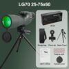 8d638588ba4d0f0b 25-75x60 Telescope Spotting Scope Powerful Zoom Monocular FMC BAK4 Waterproof For Bird Watching Target Shotting With Tripod