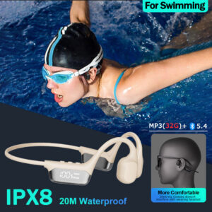 8d6c2d3e1cd7e823 Bone Conduction Headphones Bluetooth 5.4 Wireless Earphone IPX8 Waterproof for Swimming Sports Support MP3 Player With 32G RAM